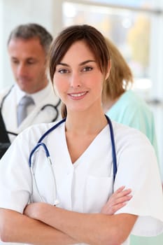 Portrait of beautiful young nurse