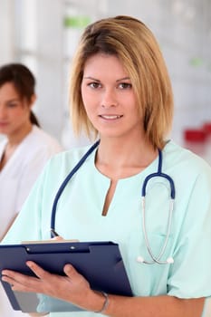 Portrait of beautiful young nurse