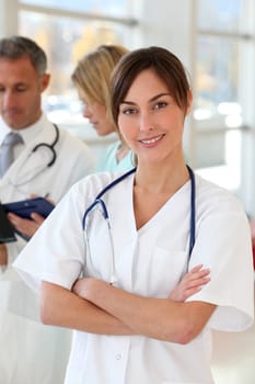 Portrait of beautiful young nurse