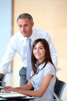 Closeup of people working in the office