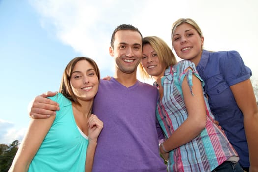 Happy group of friends