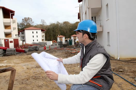 Supervisor on construction site