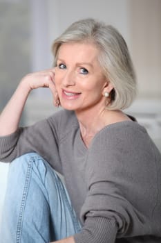 Portrait of beautiful senior woman
