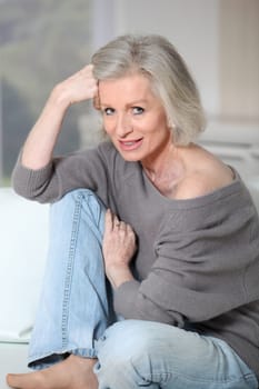 Portrait of beautiful senior woman