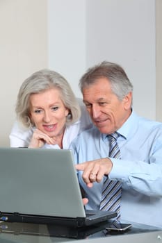 Business partners working on the office