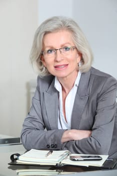 Portrait of senior businesswoman in office