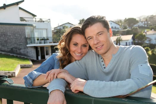 Portrait of happy new property owners