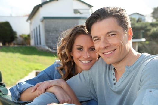 Portrait of happy new property owners