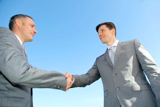 Closeup on  business people shaking hands