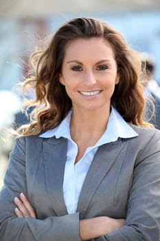 Portrait of beautiful smiling businesswoman