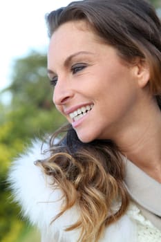 Portrait of beautiful smiling woman