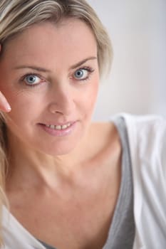 Portrait of beautiful blond woman