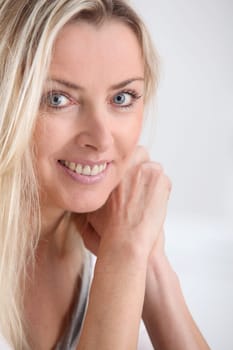 Portrait of beautiful blond woman