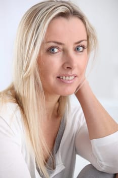 Portrait of beautiful blond woman