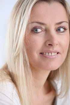 Portrait of beautiful blond woman