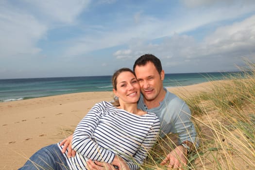 Happy couple at the beach