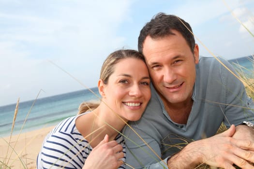 Happy couple at the beach