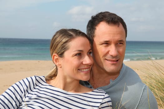Happy couple at the beach
