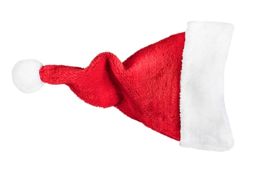 Santa Claus red hat isolated on white background.