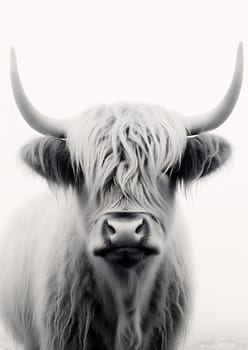 Field white head hair horn mammal wild animals hairy highland agriculture farming cow scottish nature cattle grass beef brown bull portrait scotland