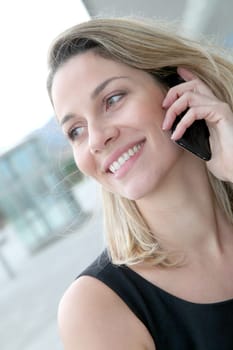 Businesswoman talking on the phone