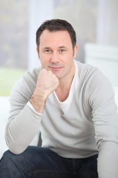 Portrait of smiling handsome man