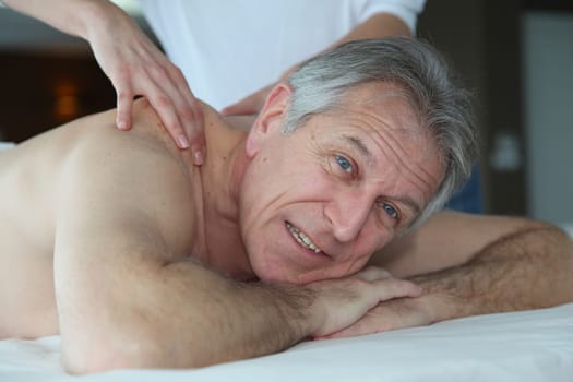Senior man having a massage