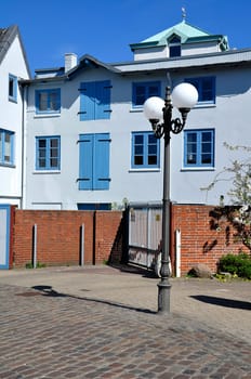 blue residential building