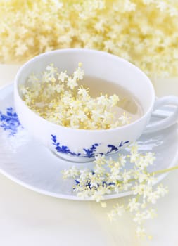 Healthy and delicious elder flower tea