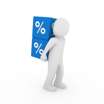 3d human blue sale cube success percent business