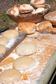Making traditional andd very tasty Czech bread, with caraway