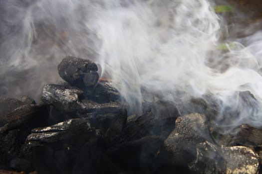 Smoking charcoal