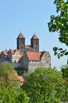 Castle and collegiate church in Quedlinburg (Germany)