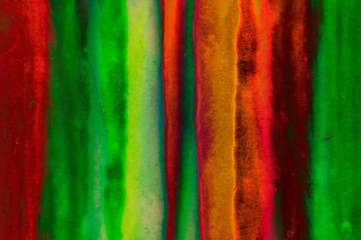 Detail of the painted rusty iron - abstract colorful texture
