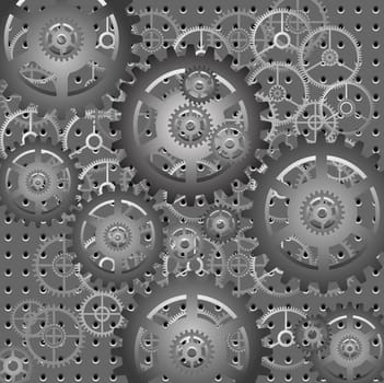 Abstract illustration of the gears - mechanism