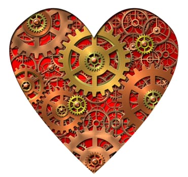 Abstract image of the mechanical heart - gears