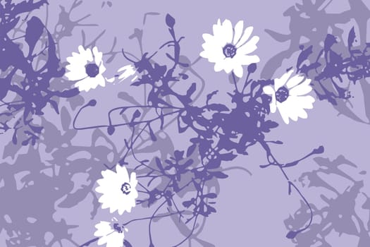 Grunge floral background.