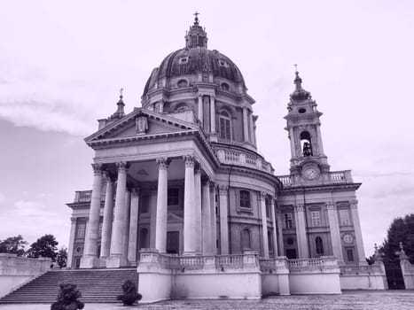Basilica di Superga church on the Turin hill, Italy - high dynamic range HDR