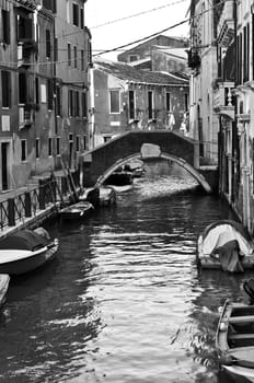 View of the town of Venice (Venezia) in Italy