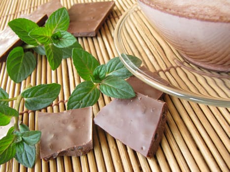 Cocoa with chocolate mint