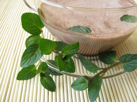 Cocoa with chocolate mint