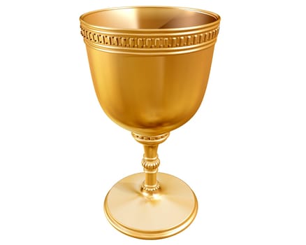 Illustration of a highly polished antique golden goblet
