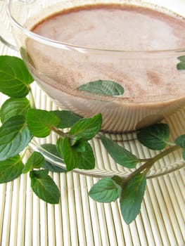Cocoa with chocolate mint