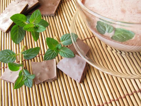 Cocoa with chocolate mint