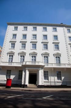Old white georgian houses in London