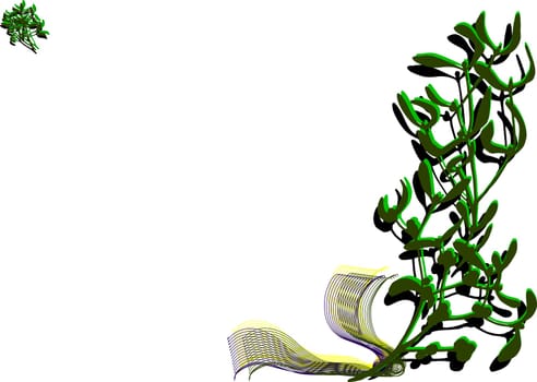 vector- mistletoe isolated on white background