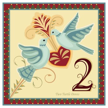 The 12 Days of Christmas - 2-nd day - Two turtle doves.