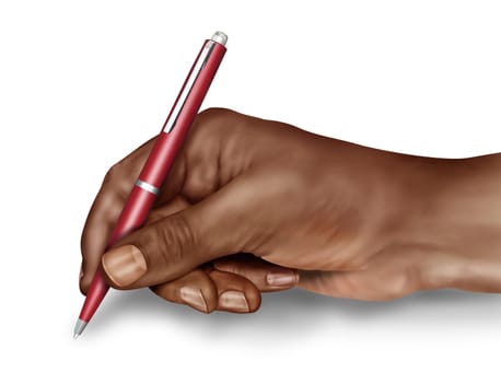 Illustration of a man about to sign a document
