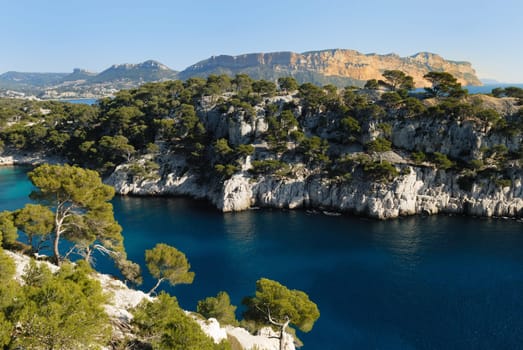 The famous Calanques of Cassis, along Mediterranean Sea, near Marseille (France)