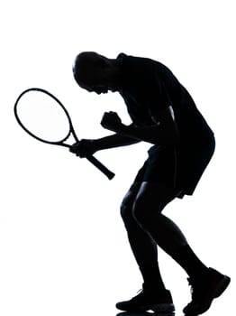man african afro american playing tennis player on studio isolated on white background